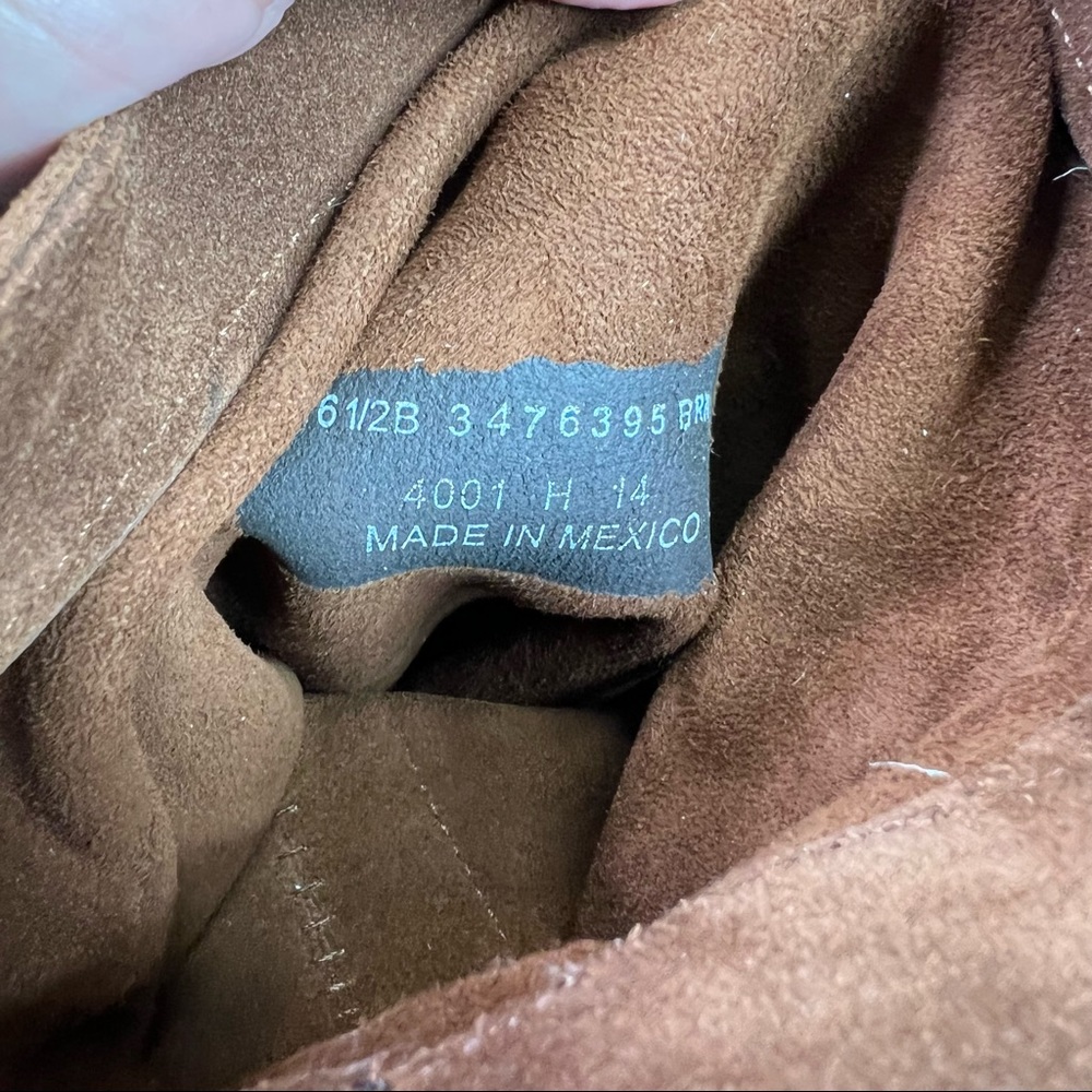 FRYE Oiled Brown Leather Classic Jane Heritage Strappy Boots, 6.5B - Picture 14 of 14